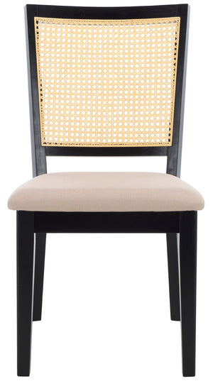 Safavieh Margo Dining Chair Black / Beige Wood DCH1012E-SET2