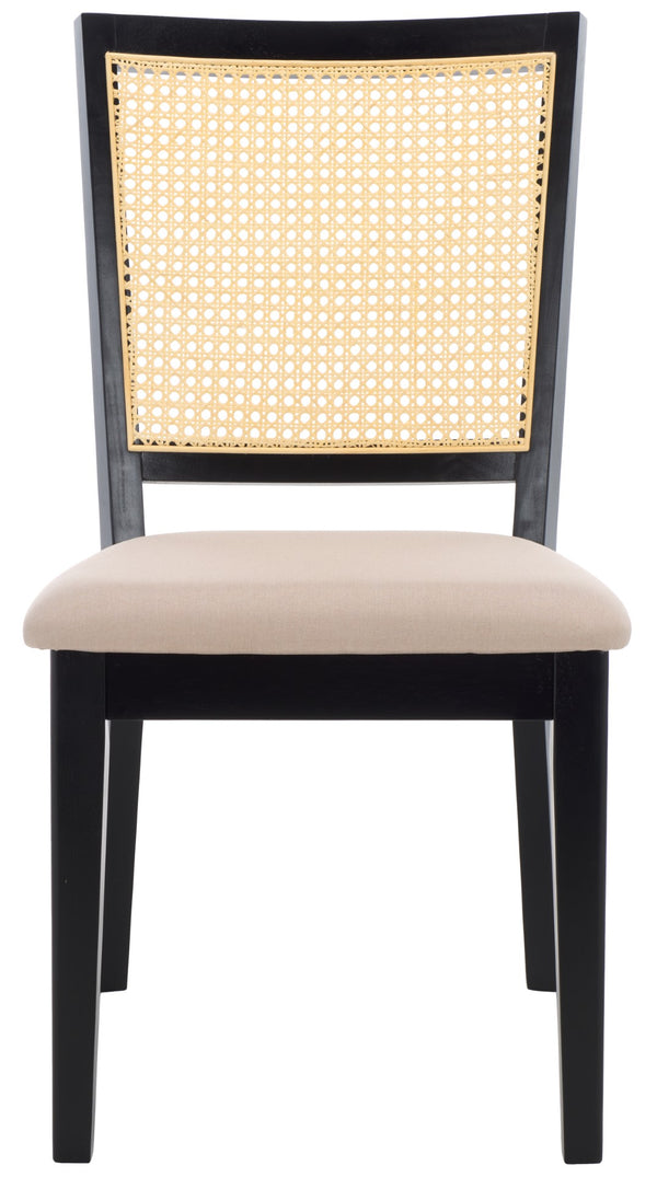 Safavieh Margo Dining Chair Black / Beige Wood DCH1012E-SET2