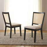 Safavieh Margo Dining Chair Black / Beige Wood DCH1012E-SET2