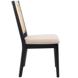 Safavieh Margo Dining Chair Black / Beige Wood DCH1012E-SET2