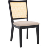 Safavieh Margo Dining Chair Black / Beige Wood DCH1012E-SET2