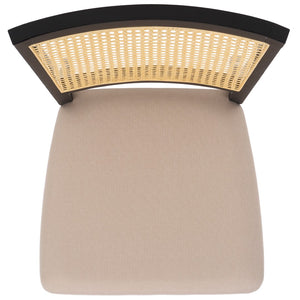 Safavieh Margo Dining Chair Black / Beige Wood DCH1012E-SET2