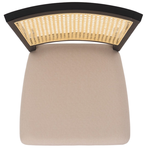 Safavieh Margo Dining Chair Black / Beige Wood DCH1012E-SET2