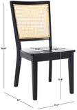 Safavieh Margo Dining Chair Black / White Washed Wood DCH1012F-SET2