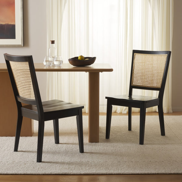 Safavieh Margo Dining Chair Black / White Washed Wood DCH1012F-SET2