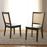 Safavieh Margo Dining Chair Black / White Washed Wood DCH1012F-SET2