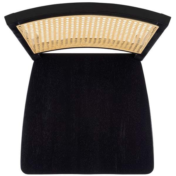 Safavieh Margo Dining Chair Black / White Washed Wood DCH1012F-SET2