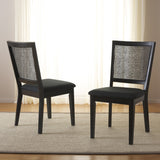 Safavieh Margo Dining Chair Black / Black Wood DCH1012G-SET2