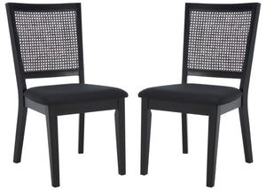 Safavieh Margo Dining Chair Black / Black Wood DCH1012G-SET2