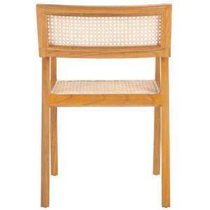Safavieh Cire Rattan Dining Chair - Stylish Teak Frame With Comfortable Ergonomic Design For Any Space DCH1016A