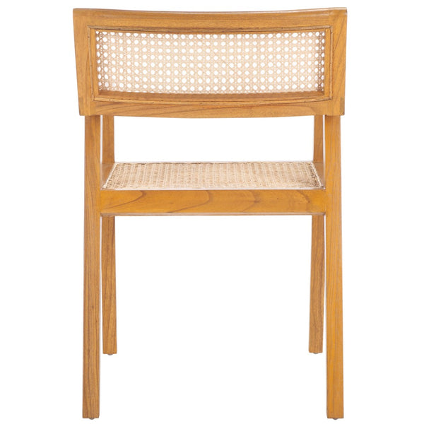 Safavieh Cire Rattan Dining Chair - Stylish Teak Frame With Comfortable Ergonomic Design For Any Space DCH1016A
