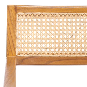 Safavieh Cire Rattan Dining Chair - Stylish Teak Frame With Comfortable Ergonomic Design For Any Space DCH1016A