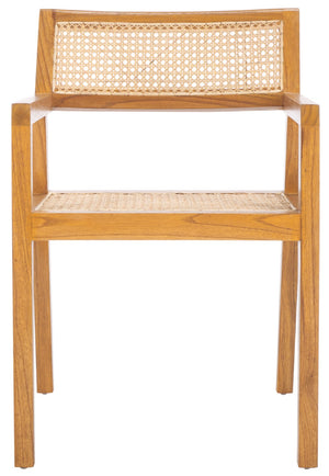 Safavieh Cire Rattan Dining Chair - Stylish Teak Frame With Comfortable Ergonomic Design For Any Space DCH1016A