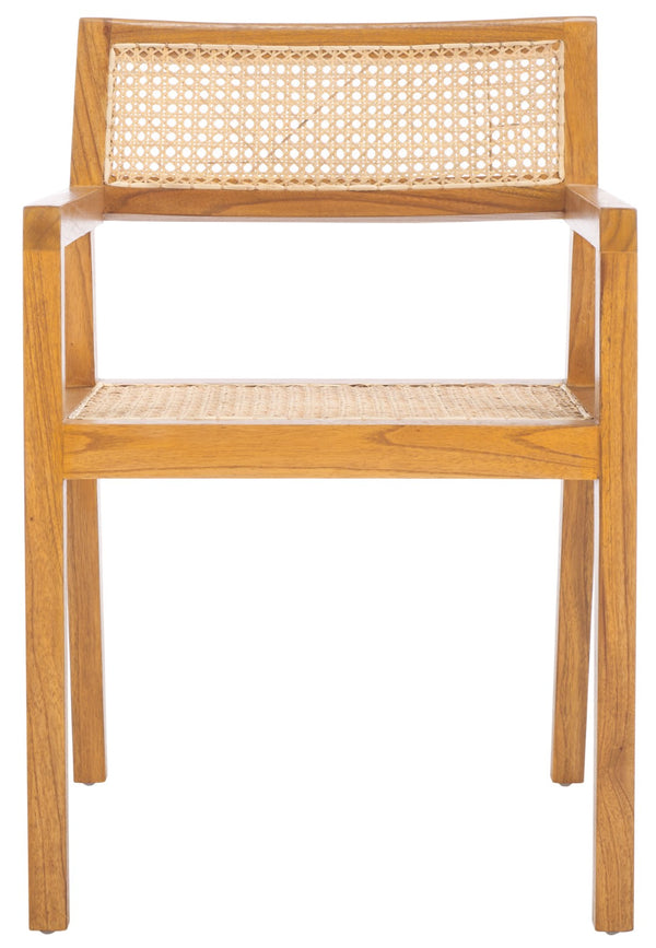 Safavieh Cire Rattan Dining Chair - Stylish Teak Frame With Comfortable Ergonomic Design For Any Space DCH1016A