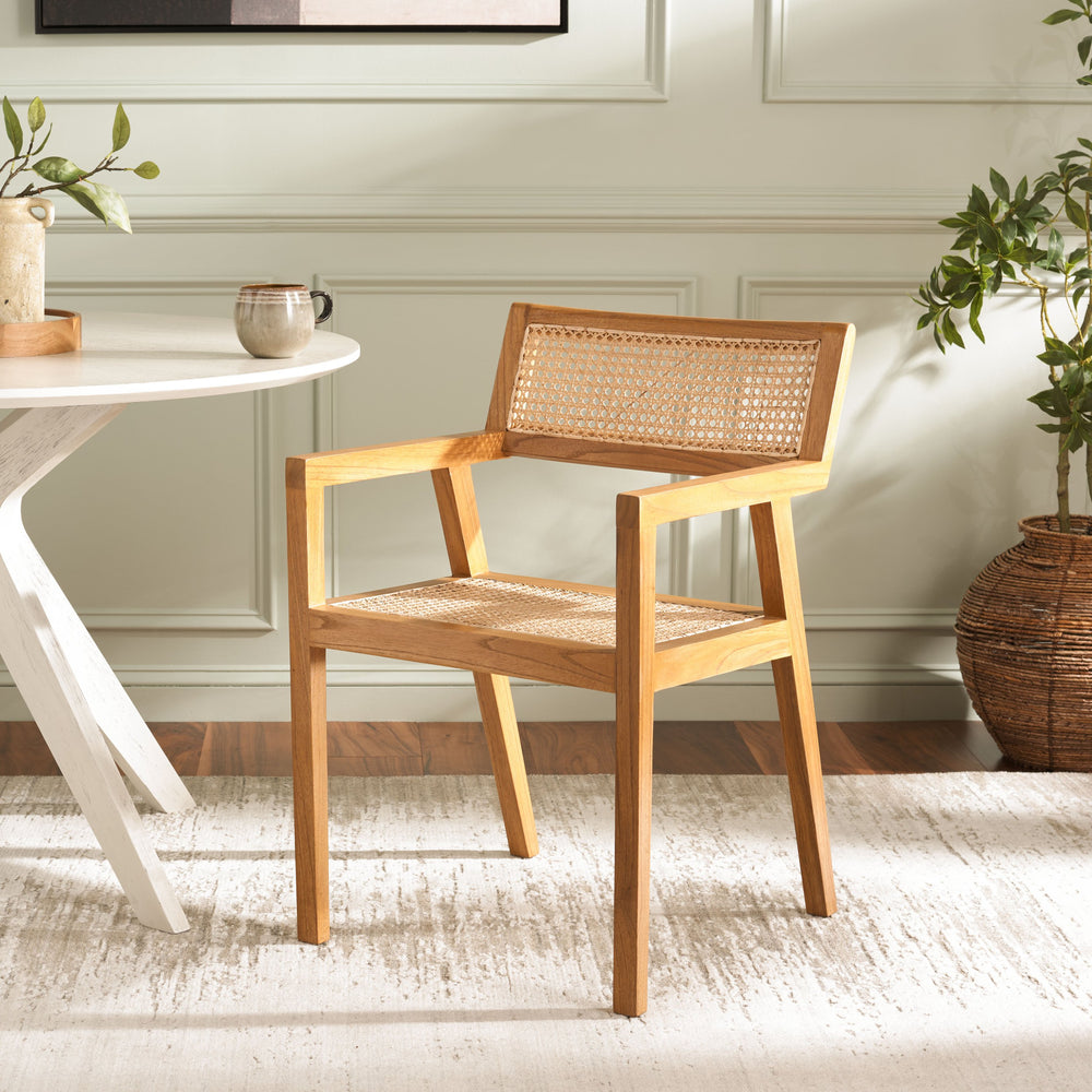 Safavieh Cire Rattan Dining Chair – Elegant Natural Design, Perfect For Modern Dining Spaces And Comfort Natural ,Natural Wood,Rattan Dch1016a