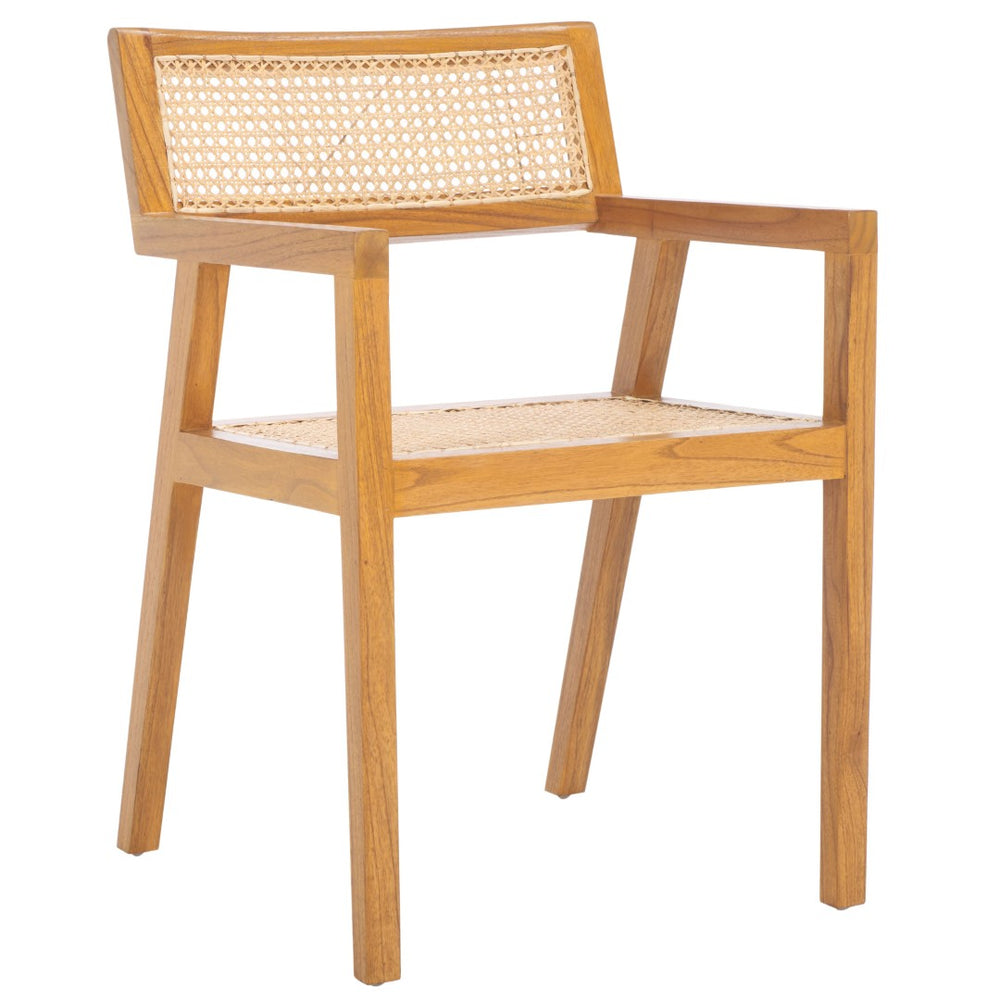 Safavieh Cire Rattan Dining Chair - Stylish Teak Frame With Comfortable Ergonomic Design For Any Space DCH1016A