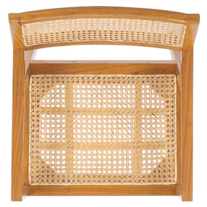 Safavieh Cire Rattan Dining Chair - Stylish Teak Frame With Comfortable Ergonomic Design For Any Space DCH1016A