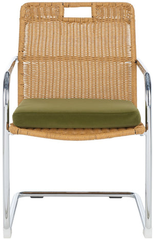 Safavieh Malou Rattan Dining Chair Olive / Natural DCH1100A