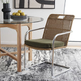 Safavieh Malou Rattan Dining Chair Olive / Natural DCH1100A