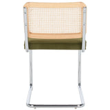 Safavieh Coralia Dining Chair Olive / Natural Rubberwood / Rattan DCH1101A-SET2