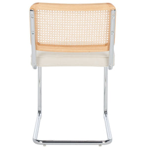 Safavieh Coralia Dining Chair Cream / Natural Rubberwood / Rattan DCH1101B-SET2