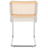 Safavieh Coralia Dining Chair Cream / Natural Rubberwood / Rattan DCH1101B-SET2