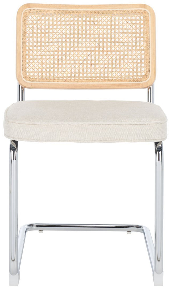 Safavieh Coralia Dining Chair Cream / Natural Rubberwood / Rattan DCH1101B-SET2