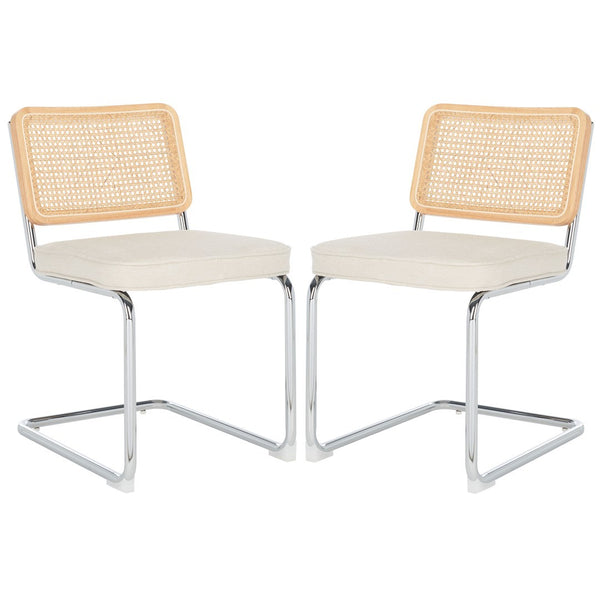 Safavieh Coralia Dining Chair - Set of 2 Cream / Natural DCH1101B-SET2