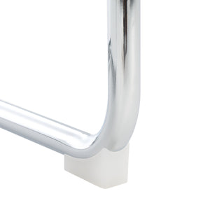 Safavieh Coralia Dining Arm Chair Cognac / Natural / Chrome 25.6" x 21.7" x 33.7"