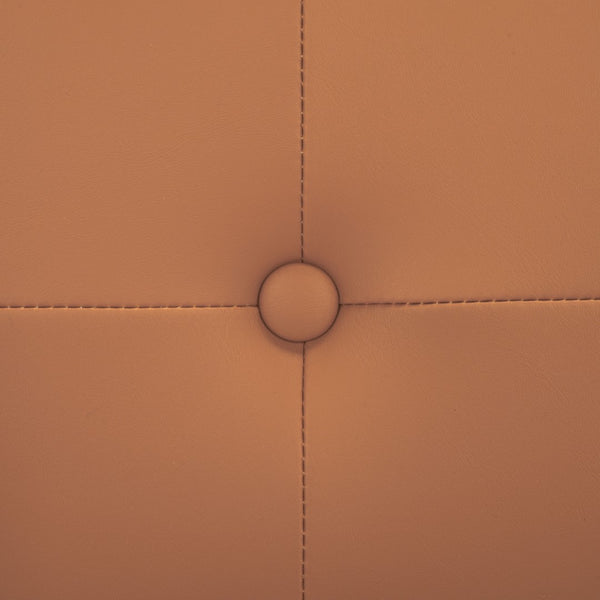 Safavieh Coralia Dining Arm Chair Cognac / Natural / Chrome 25.6" x 21.7" x 33.7"