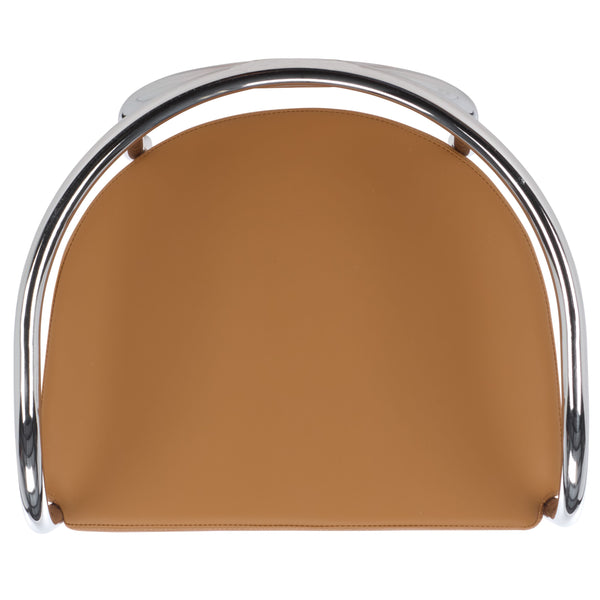 Nexus Modern Dining Chair With Plush Pu Upholstery, Ergonomic Support & Polished Metal Accents