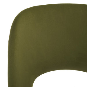 Safavieh Aspyn Dining Chair Olive / Brushed Gold 19.3" x 21.3" x 33"