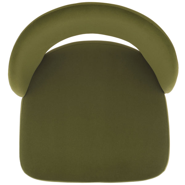 Safavieh Aspyn Dining Chair Olive / Brushed Gold 19.3" x 21.3" x 33"