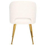 Safavieh Aspyn Dining Chair Cream / Brushed Gold 19.3" x 21.3" x 33"