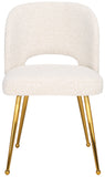 Safavieh Aspyn Dining Chair Cream / Brushed Gold 19.3" x 21.3" x 33"