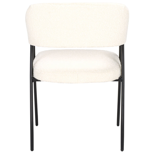 Safavieh Naoko Dining Chair White / Black 21.7" x 22" x 30.7"