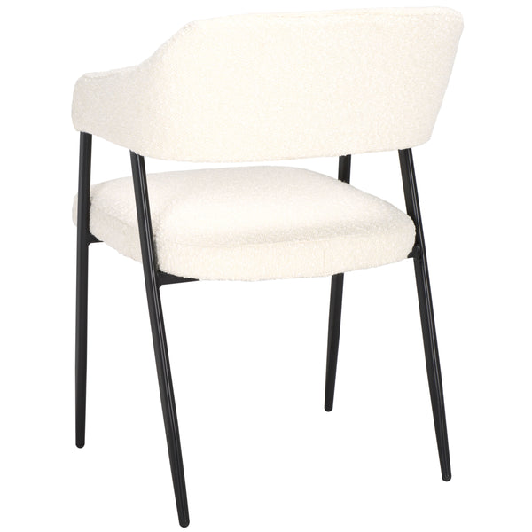 Safavieh Naoko Dining Chair White / Black 21.7" x 22" x 30.7"