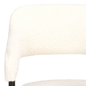Safavieh Naoko Dining Chair White / Black 21.7" x 22" x 30.7"