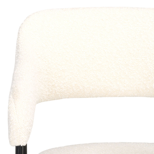 Safavieh Naoko Dining Chair White / Black 21.7" x 22" x 30.7"
