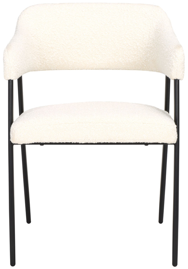 Safavieh Naoko Dining Chair White / Black 21.7" x 22" x 30.7"
