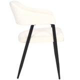 Safavieh Naoko Dining Chair White / Black 21.7" x 22" x 30.7"