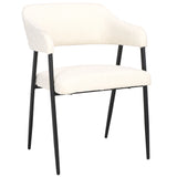 Safavieh Naoko Dining Chair White / Black 21.7" x 22" x 30.7"