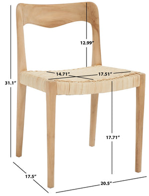 Safavieh Sezia Wicker Dining Chair XII23 Natural Wood DCH1204A