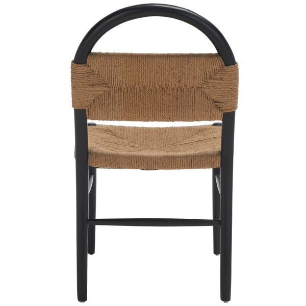 Safavieh Ottilie Dining Chair XII23 Black / Natural Wood DCH1206A