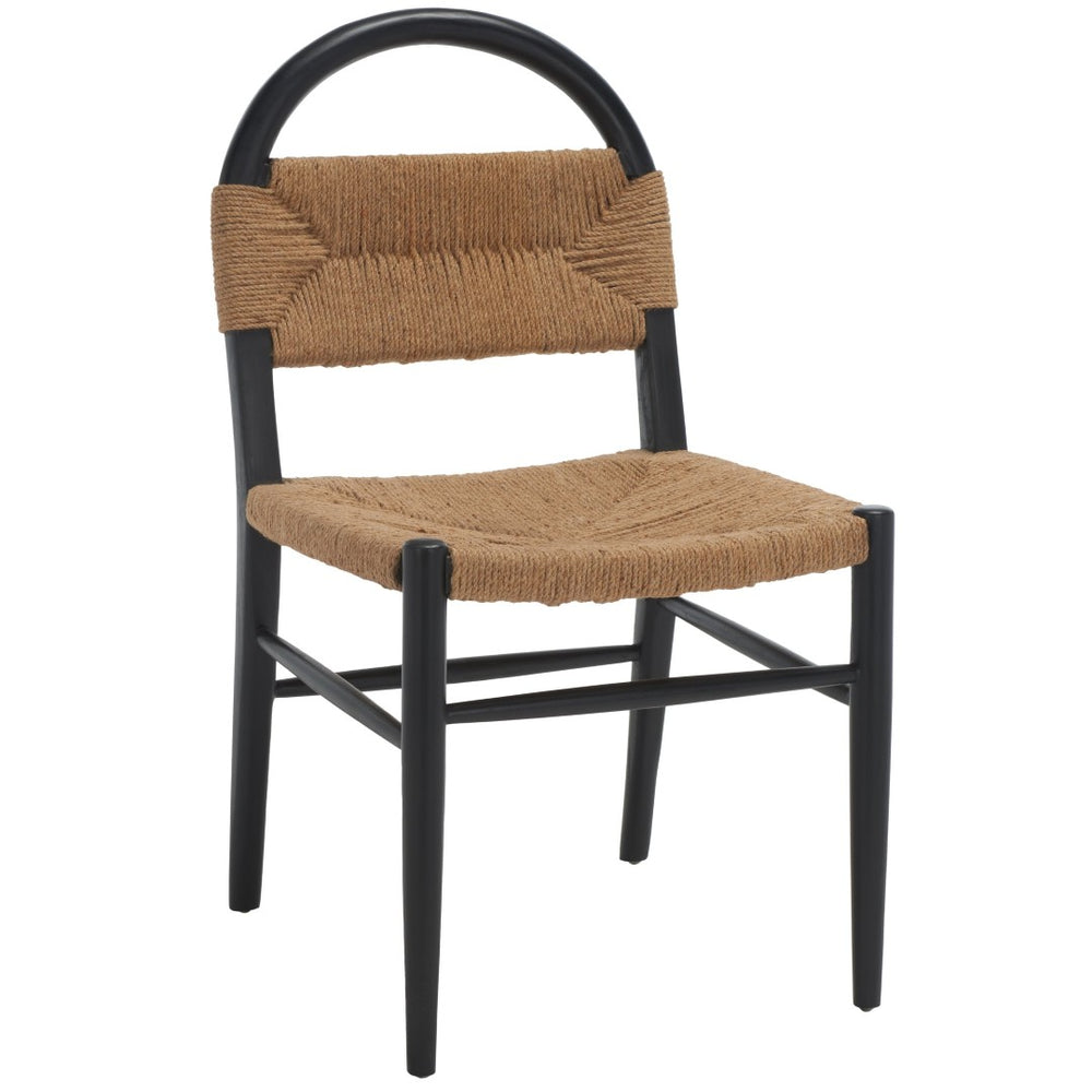 Safavieh Ottilie Dining Chair - Coastal Charm Meets Contemporary Style For Elegant Dining Experiences Black / Natural DCH1206A