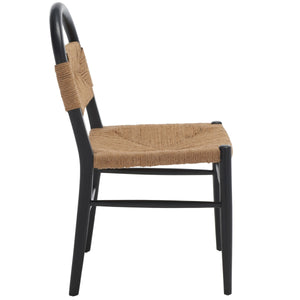 Safavieh Ottilie Dining Chair XII23 Black / Natural Wood DCH1206A