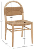 Safavieh Ottilie Dining Chair XII23 Natural Sungkai / Natural Jute Rope Wood DCH1206C