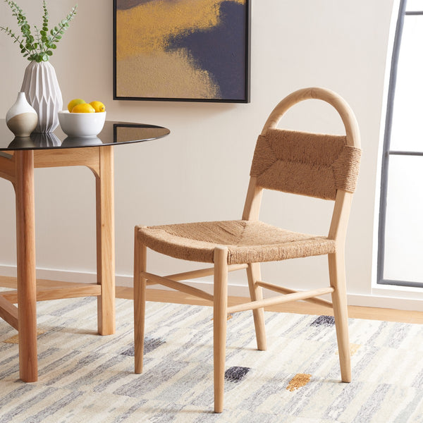 Safavieh Ottilie Dining Chair XII23 Natural Sungkai / Natural Jute Rope Wood DCH1206C