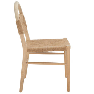Safavieh Ottilie Dining Chair XII23 Natural Sungkai / Natural Jute Rope Wood DCH1206C
