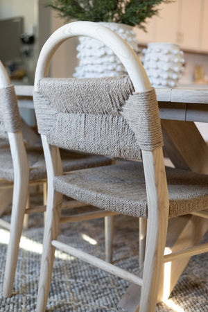 Safavieh Ottilie Dining Chair - Coastal Charm Meets Contemporary Style For Elegant Dining Experiences Natural Sungkai / Natural Jute Rope DCH1206C
